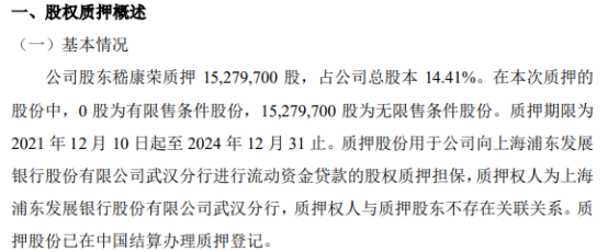 长白山控股股东质押1000万股公司股份 用于补充流动资金