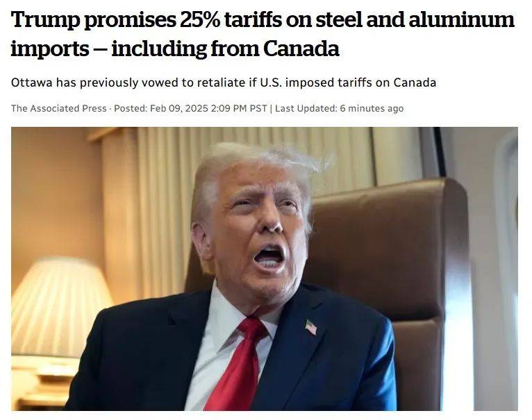 特朗普称将把钢铝关税提高至50%