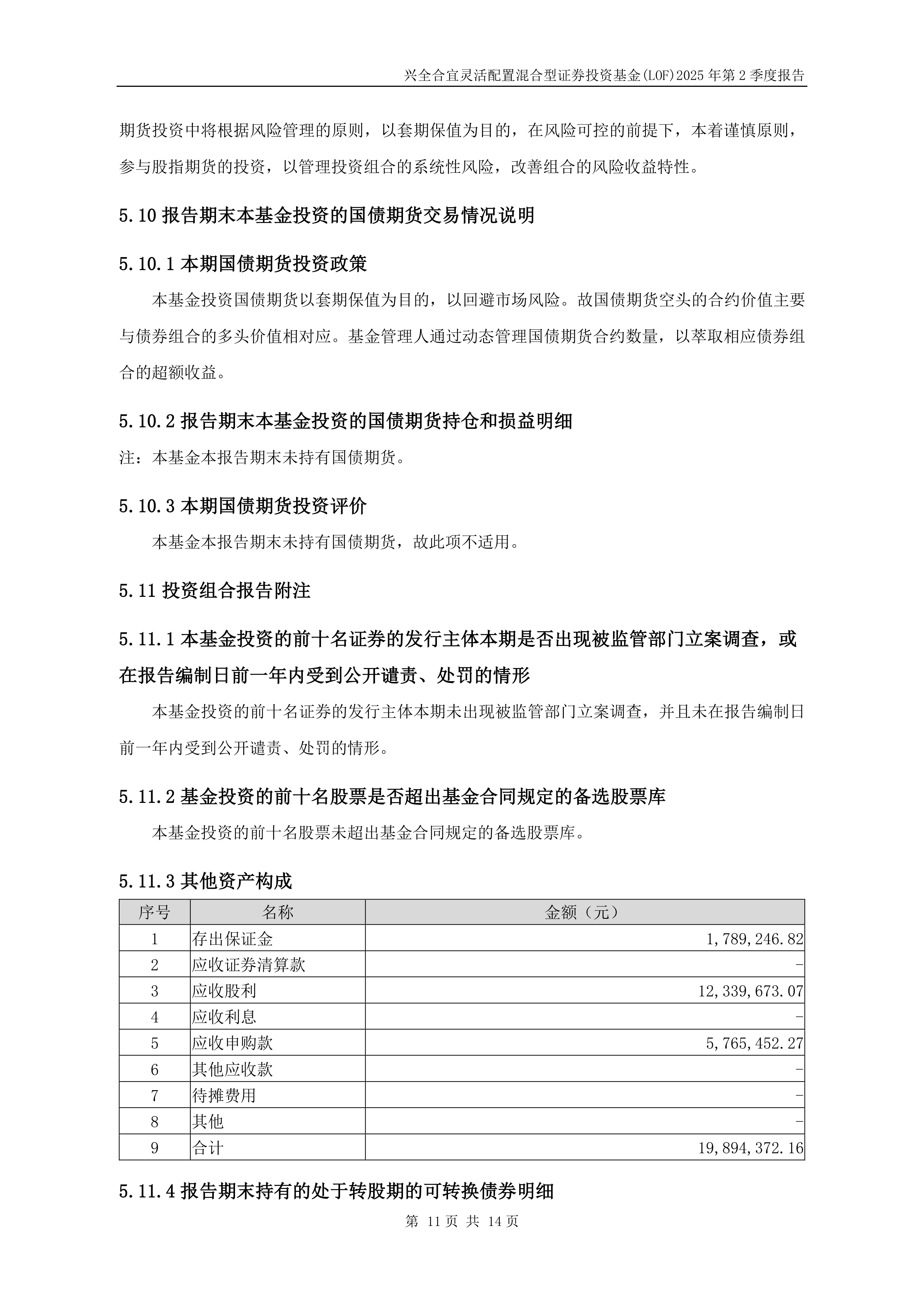1月7日基金净值：兴全兴泰定期开放债券最新净值1.0205，跌0.05%