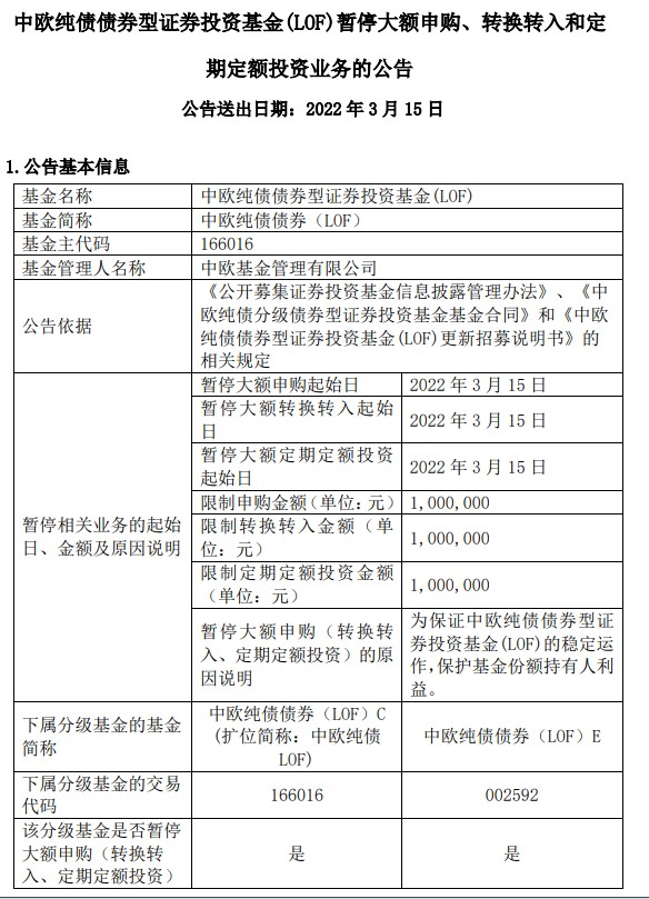 公告速递：上银中证同业存单AAA指数7天持有期基金调整大额申购、转换转入及定期定额投资业务限额