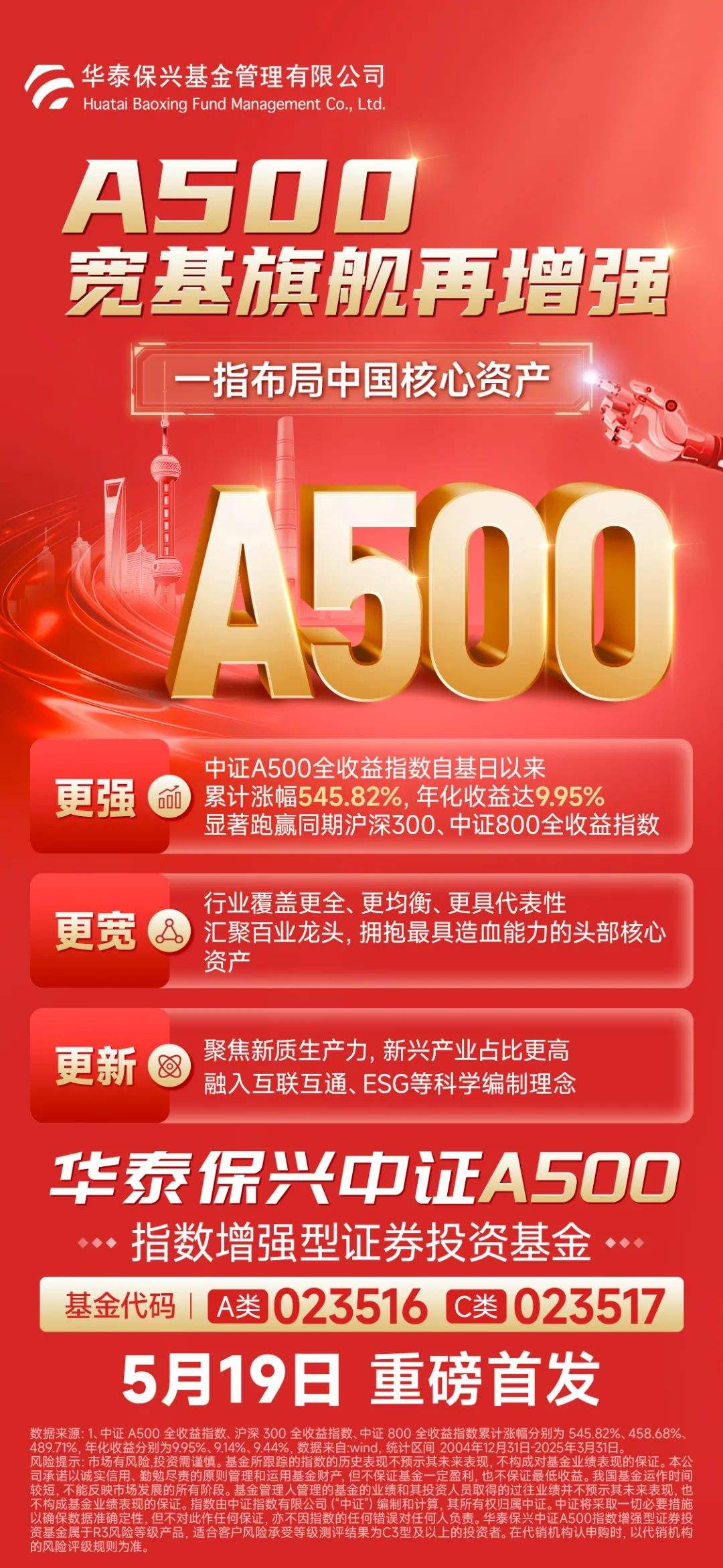 基金分红:A500银河基金10月23日分红