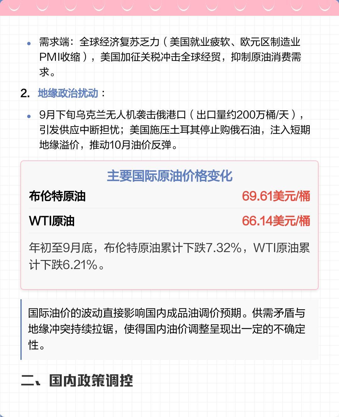 国家发展改革委对国内成品油价格采取临时调控措施